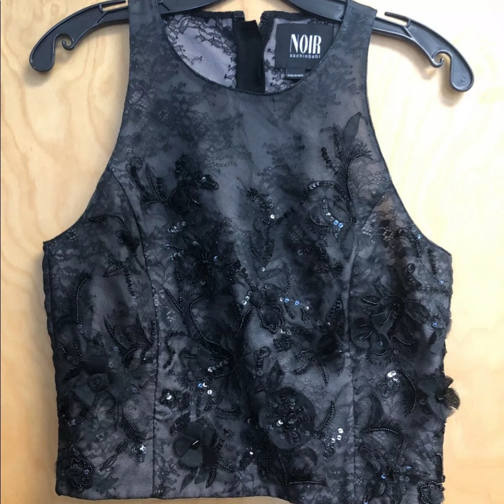 NWT NOIR SACHIN & BABI Silk Black Tank Top Silk